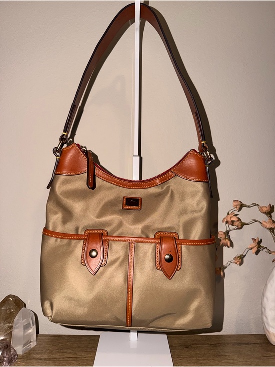 Dooney & Bourke Handbags - Dooney & Bourke Tan and Brown Shoulder Bag